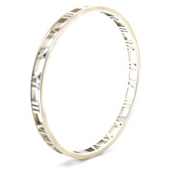 Tiffany & Co. Sterling Silver Atlas Roman Numeral Bangle 19.43g