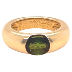 Cartier 18ct Yellow Gold Vintage Ellipse Peridot Ring 2.00ct 22.09g