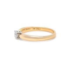 Tiffany & Co. 18ct Rose Gold & Platinum Harmony Diamond Ring 0.26ct 2.8g