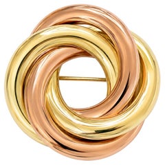 Tiffany & Co. 14K Yellow and Rose Gold Interlocking Wreath Brooch