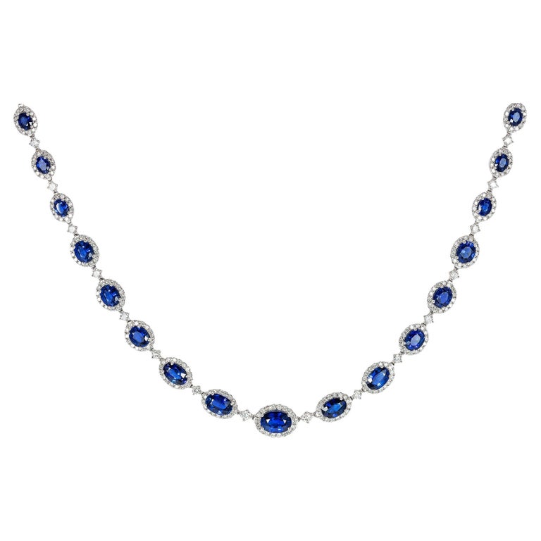 Hirsh Sapphire and Diamond Regal Necklace For Sale at 1stDibs