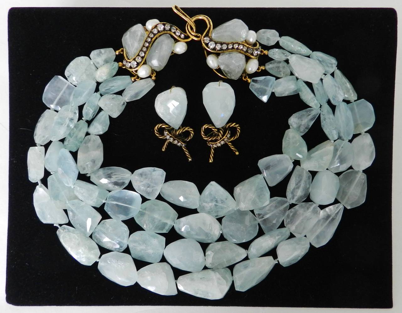 Iradj Moini Flourite Multi Strand Necklace and Earrings 1