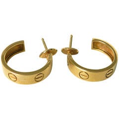 Cartier Gold Love Hoop Earrings