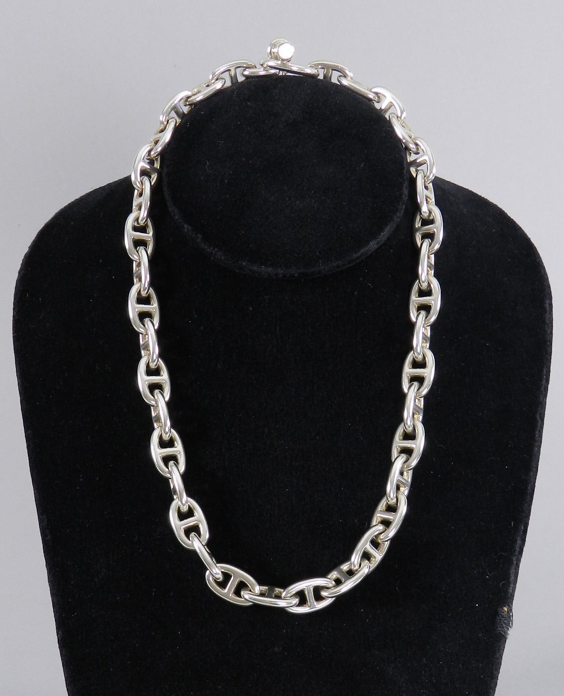 Hermes Chaine d'Ancre Sterling silver Necklace and Bracelet In Excellent Condition In Toronto, Ontario