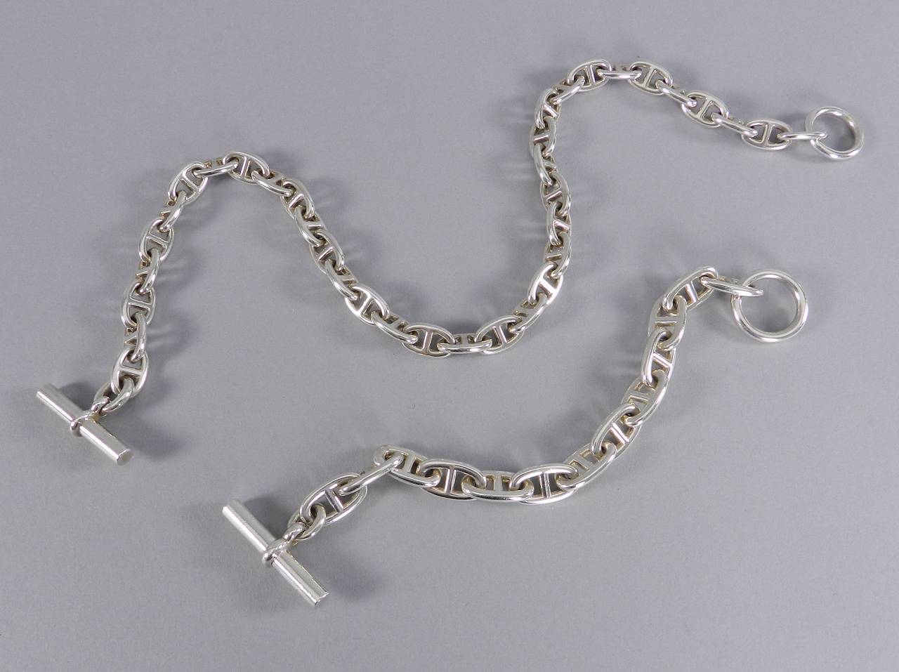 Women's Hermes Chaine d'Ancre Sterling silver Necklace and Bracelet