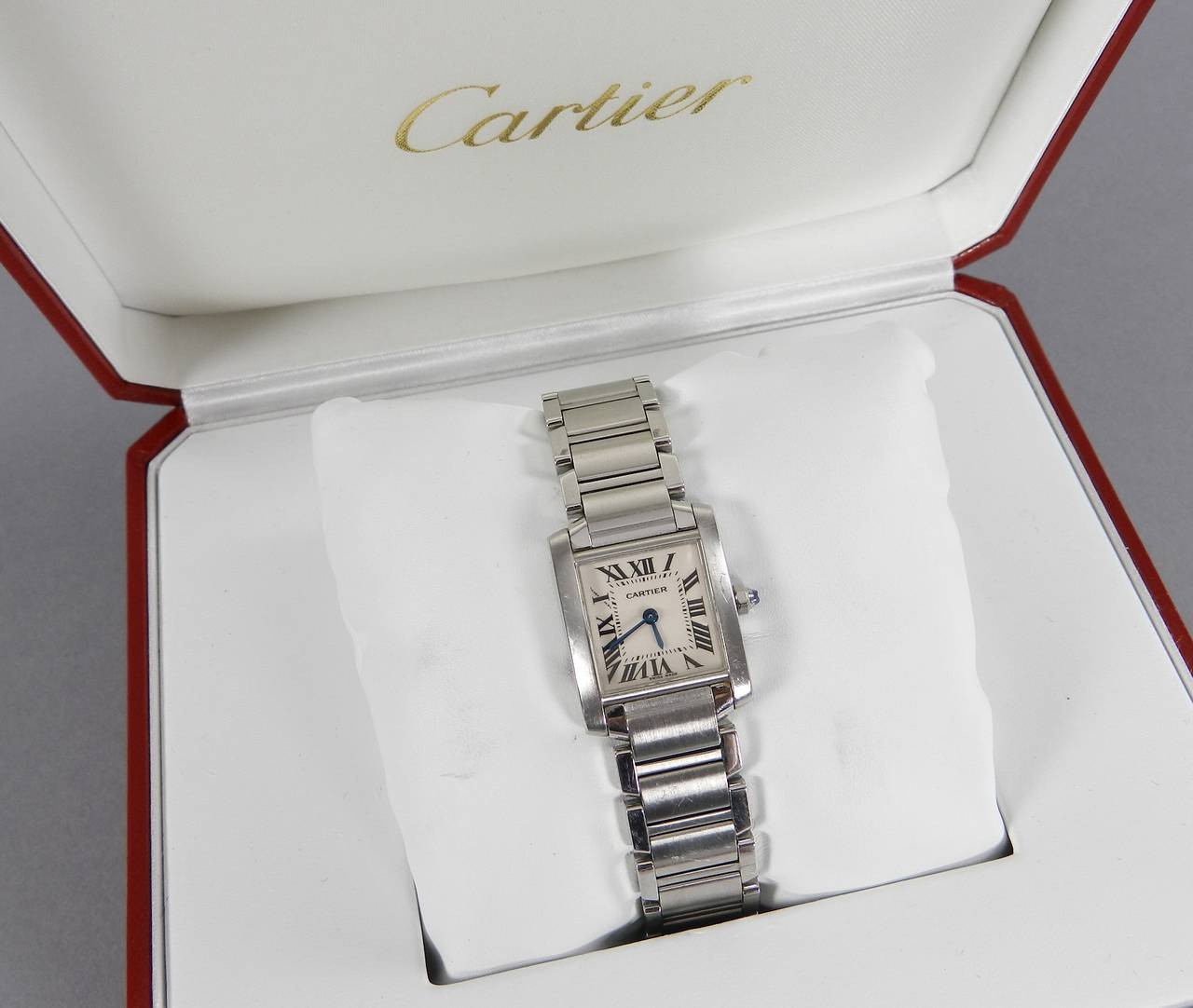 Women's Cartier Lady's Stainless Steel Tank Francaise wristwatch ref 2334