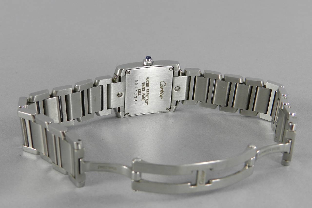Cartier Lady's Stainless Steel Tank Francaise wristwatch ref 2334 1