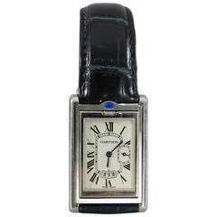 Cartier Stainless steel Basculante Reverso Jumbo Large Size Wristwatch Ref 2522