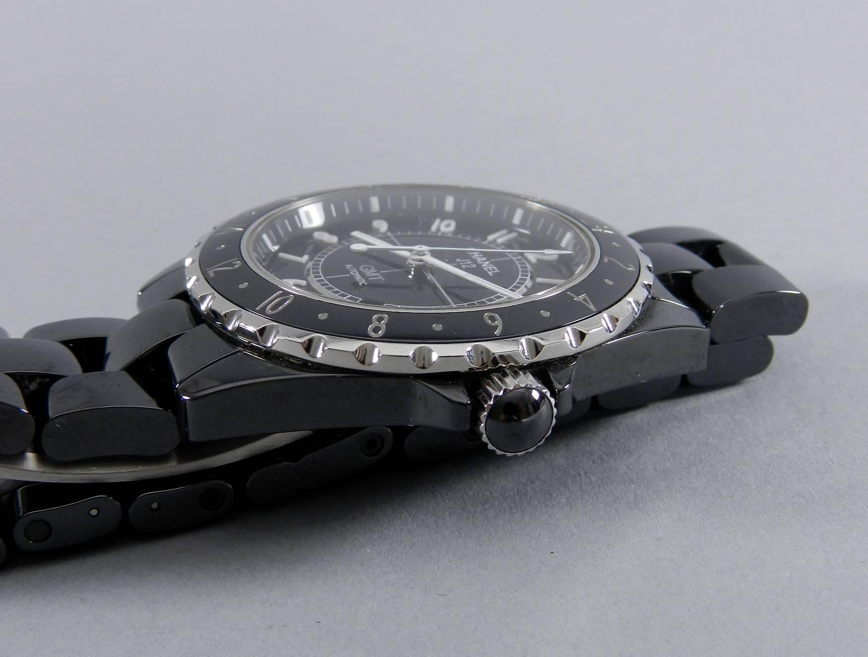 Chanel Stainless Steel Ceramic J12 GMT Automatic Wristwatch Ref H2012 5