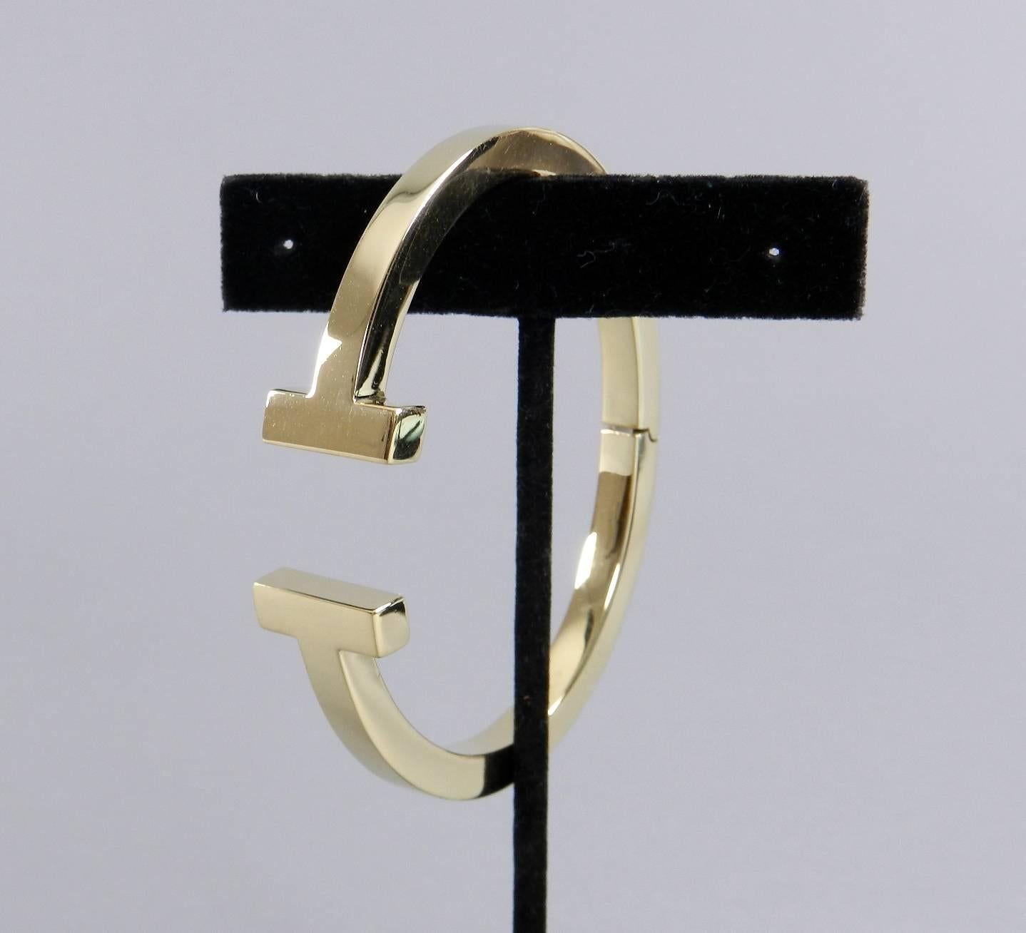 tiffany t square bracelet gold