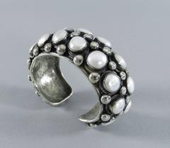 Eileen Coyne Pearl Sterling Silver Cuff Bracelet