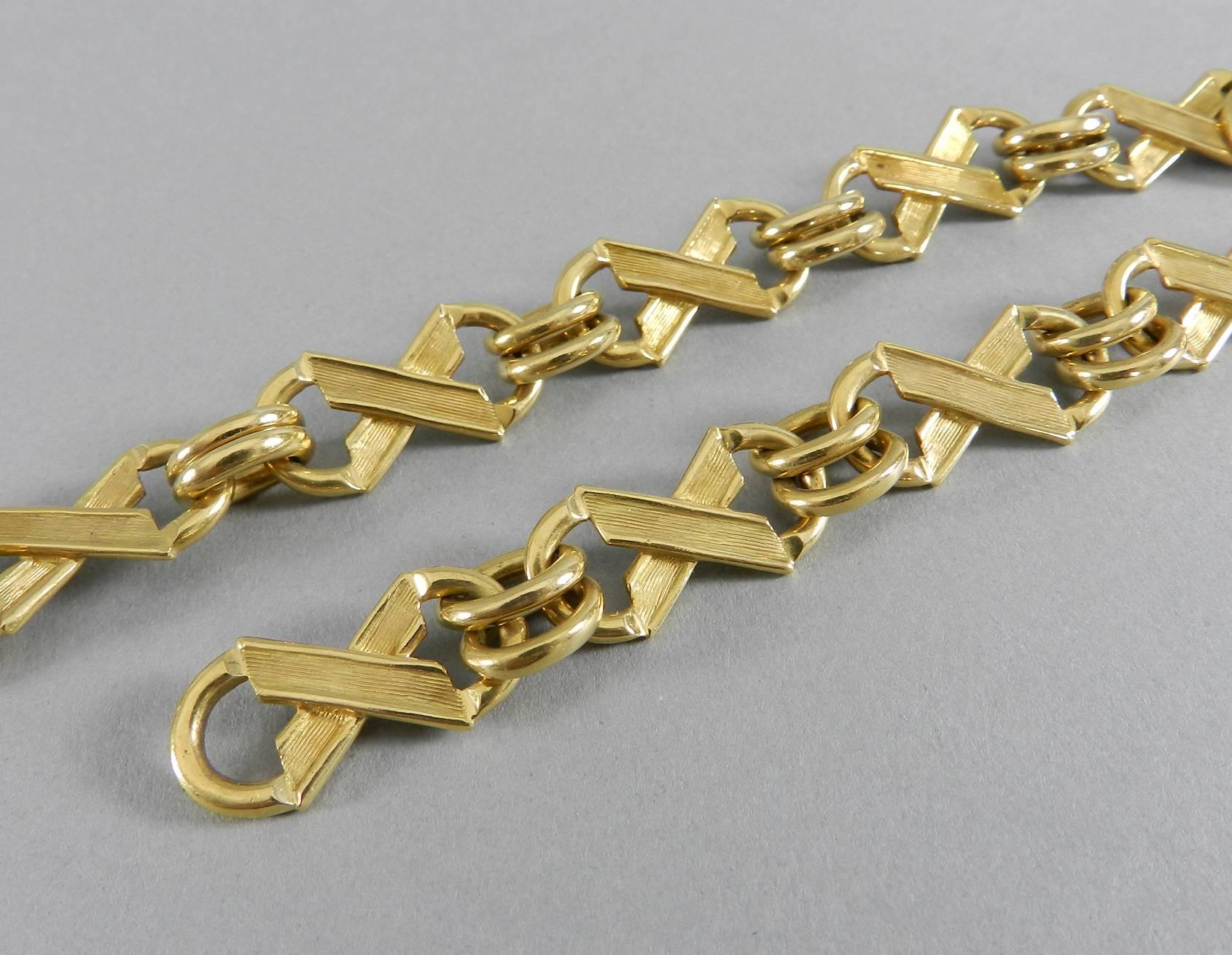 Women's Jean Schlumberger Tiffany & Co. Gold  link choker necklace