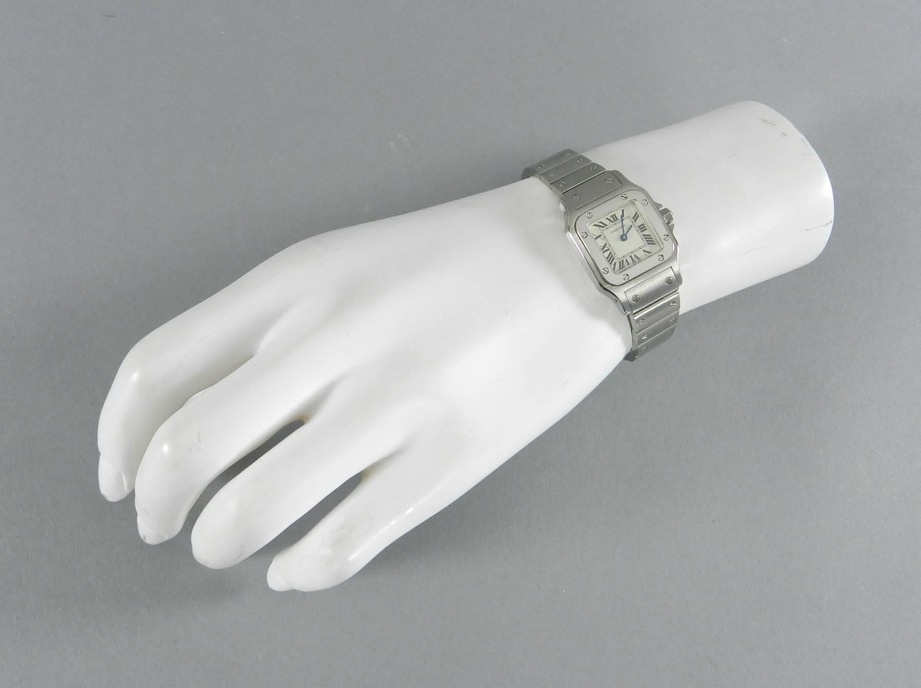 Cartier Ladies Stainless Steel Santos Galbee Wristwatch 1