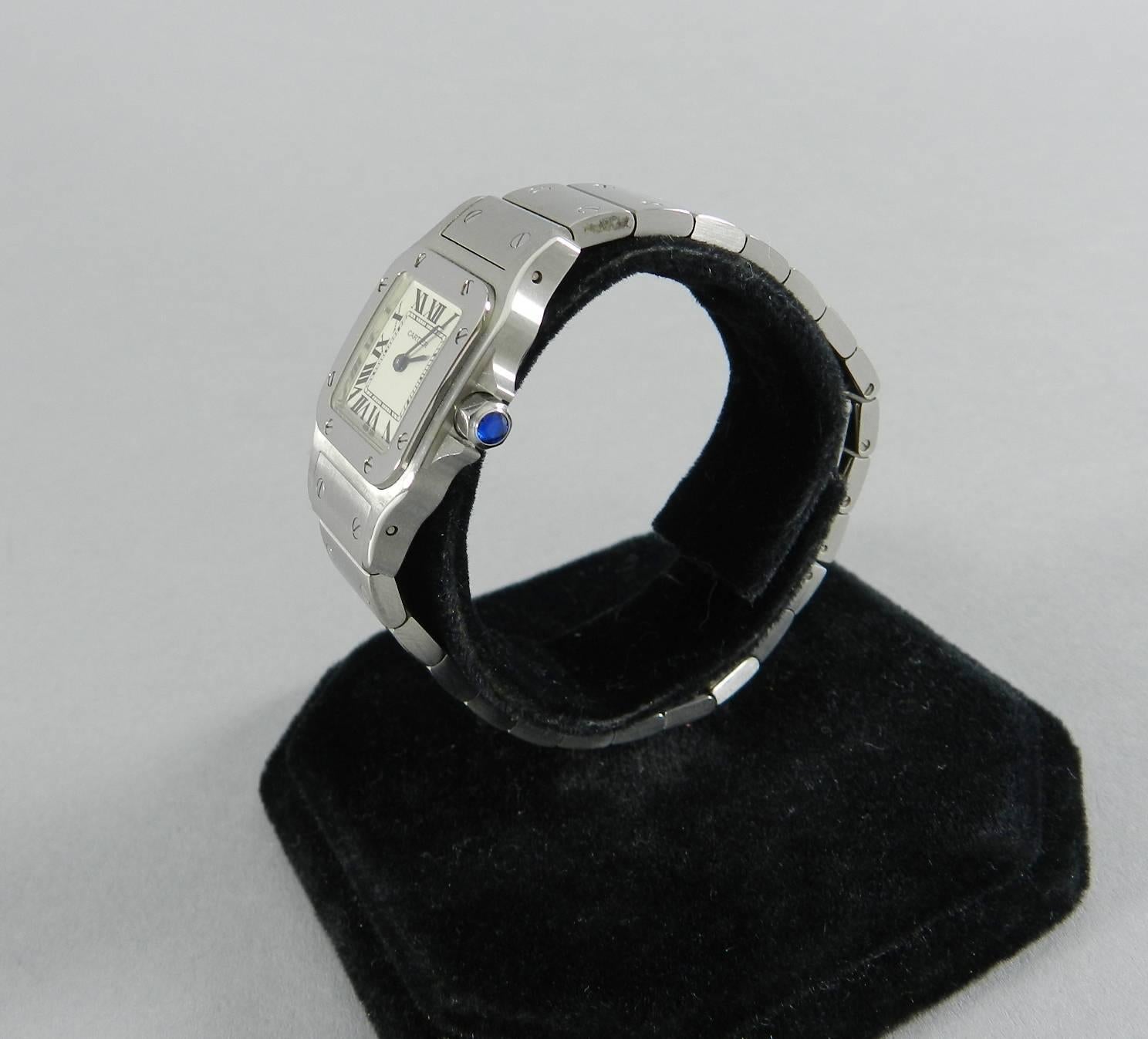 Cartier Ladies Stainless Steel Santos Galbee Wristwatch 4