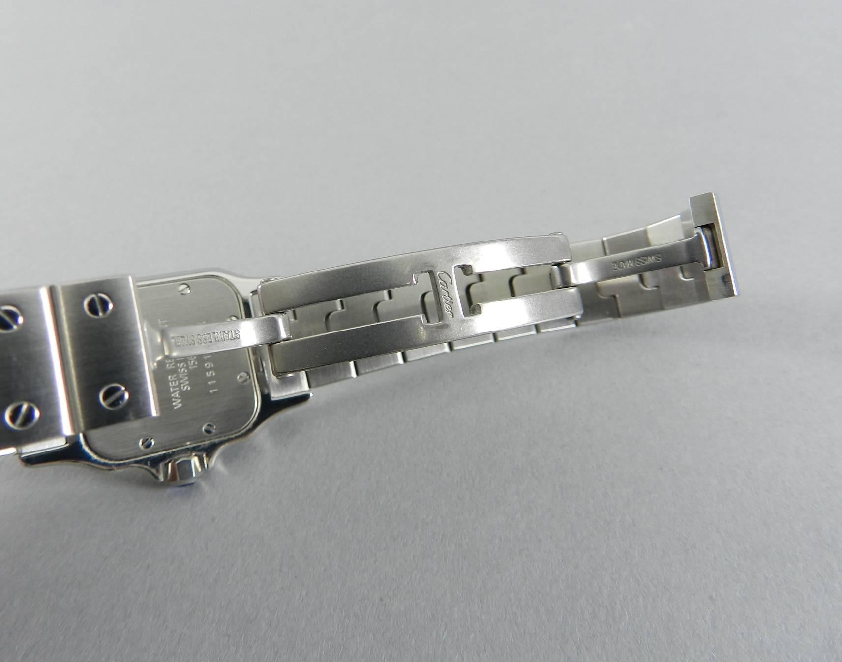 Cartier Ladies Stainless Steel Santos Galbee Wristwatch 5