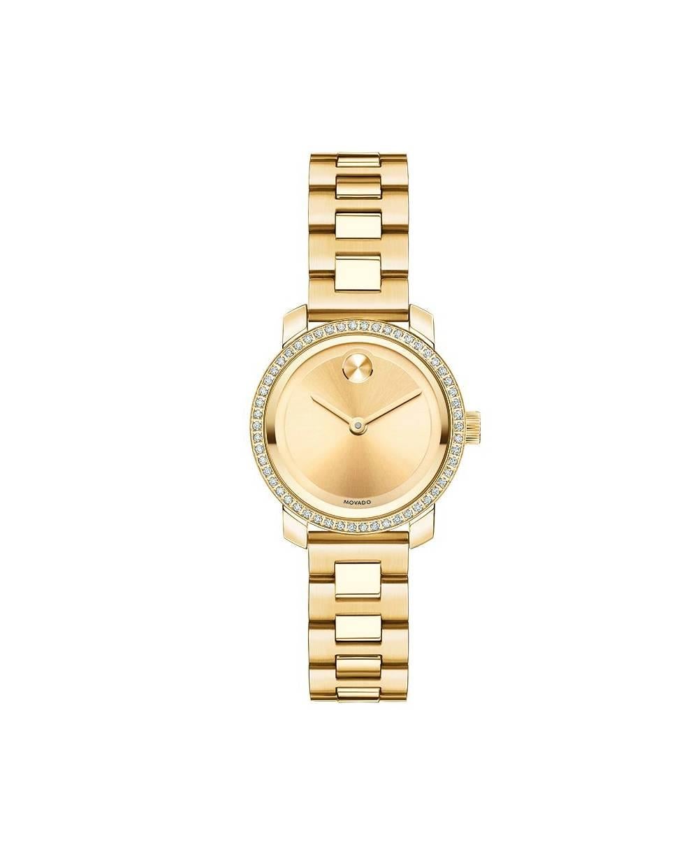 Movado Bold Ladies Gold Stainless Watch with Diamonds 1