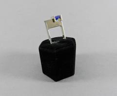 Modernist Abstract White Gold Tanzanite and Diamond Ring