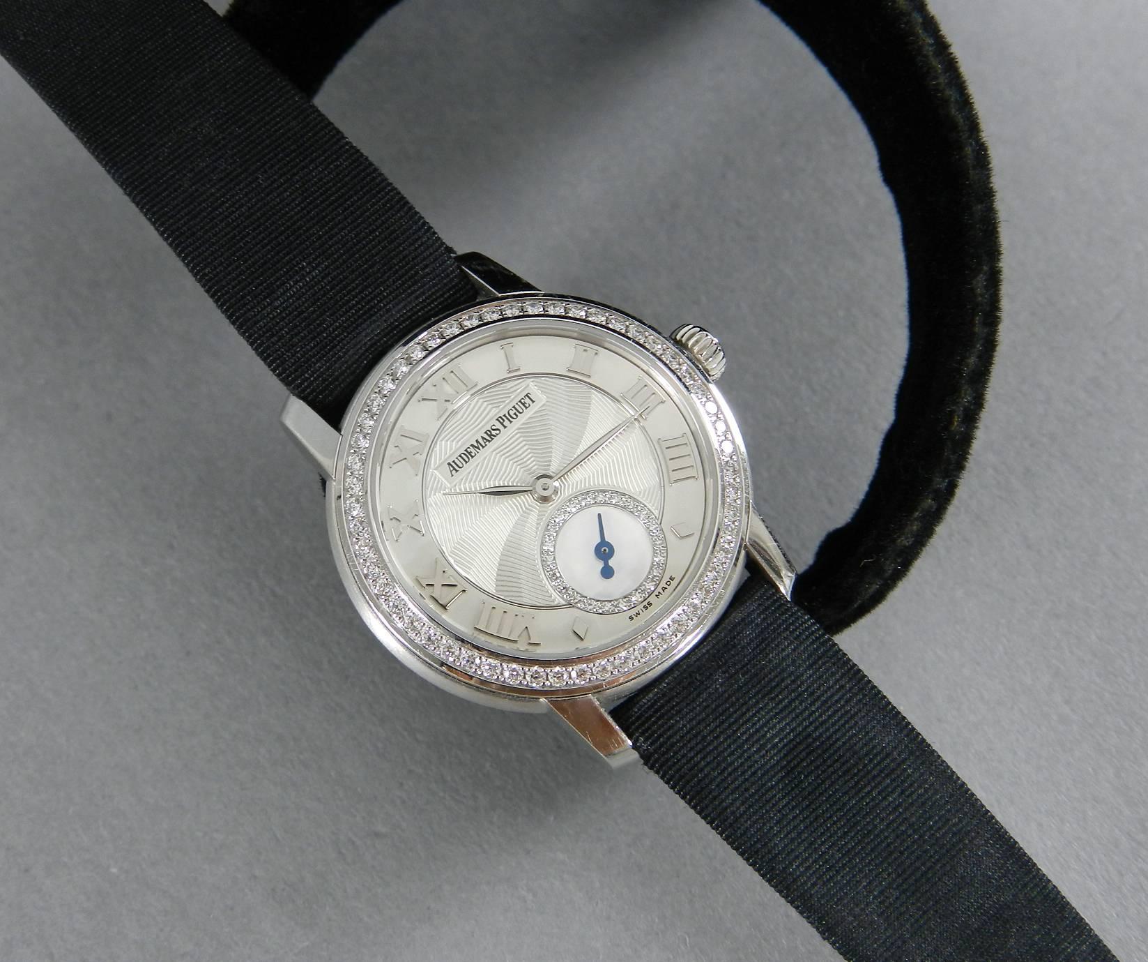 Audemars Piguet Lady Audemars White Gold Diamond Wristwatch In Excellent Condition In Toronto, Ontario