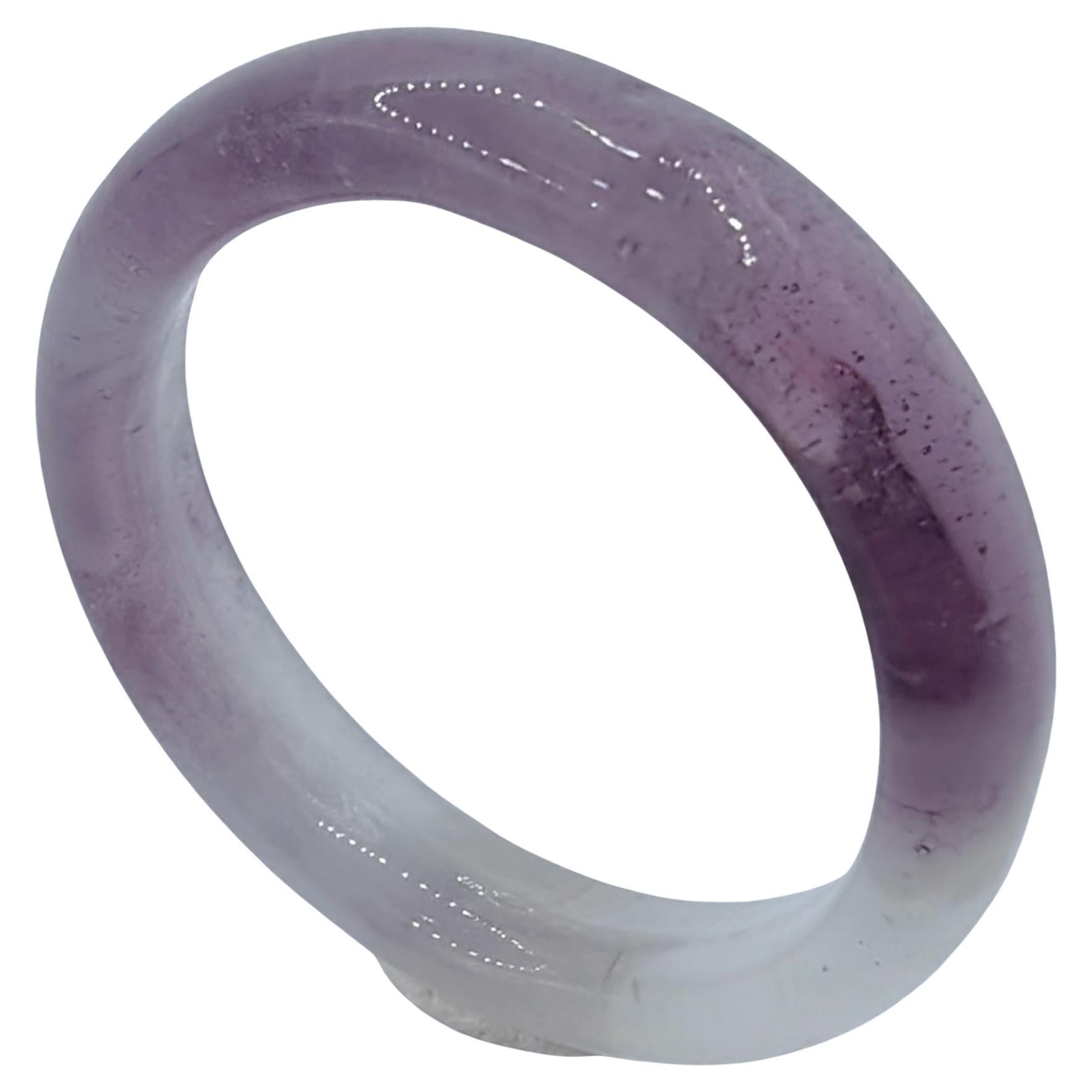 Ring aus echtem Icy Levander Serpentinen-Jade in Serpentin