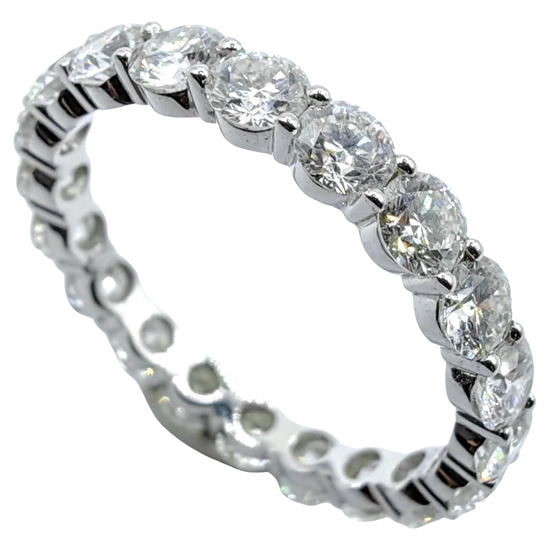 20 Runder Brillantschliff Diamant Ehering Ewigkeitsring in 18K Weißgold