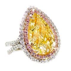 Beautiful Fancy Yellow Engagement Ring