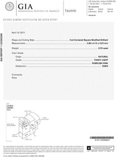 GIA Certified 3.30 Carat TDW Fancy Pink Diamond Stud Earrings