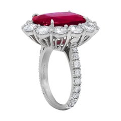 Anello con diamante rubino certificato GSR da 8,50 carati