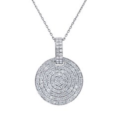 18 Karat White Gold Diamond Pendant