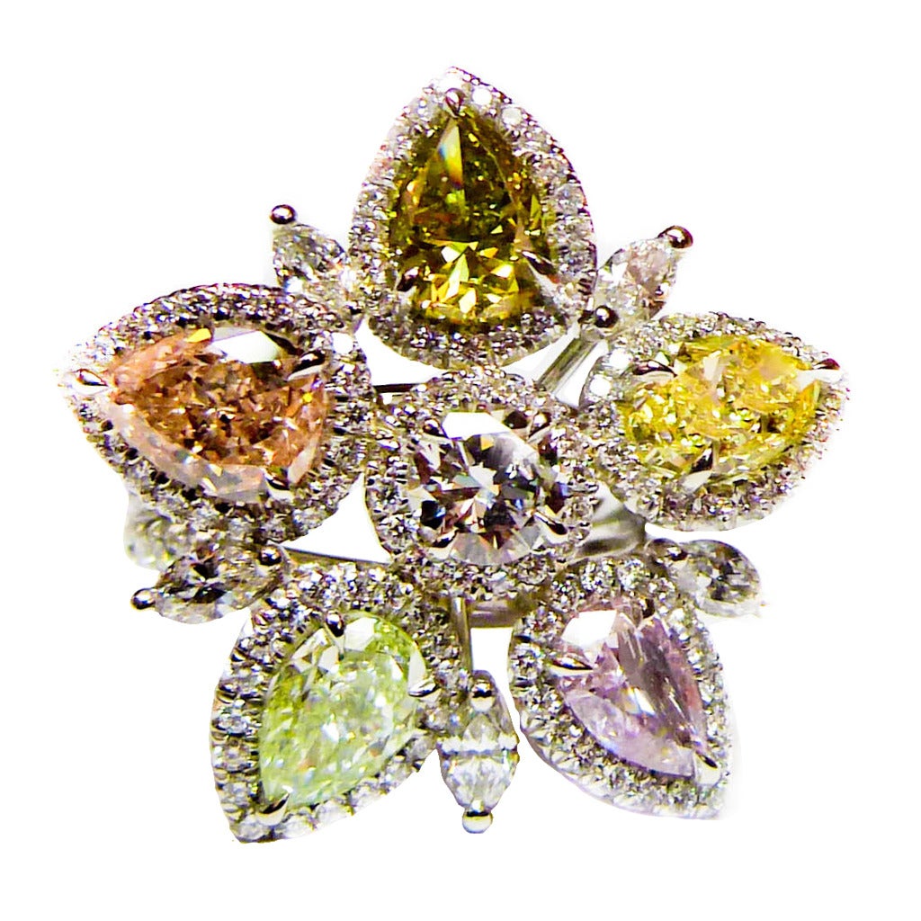 Diana M. Magnificent Diamond Flower Ring