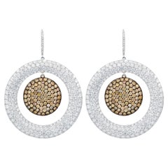 18K White Diamond Earrings