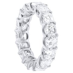 Diana M. Alianza de Platino de 8,85 qt con Diamantes talla Asscher