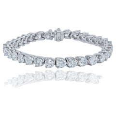 Diana M. Bracelet tennis en or blanc 18 carats avec 7,85 carats tw de diamants ronds 
