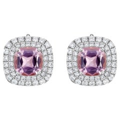 Diana M. Custom 1.70 Cushion Tourmaline 18K Rose Gold Earrings