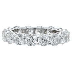 Diana M. Custom 4.50 Cts. Diamond Eternity Band Ring 18K White Gold