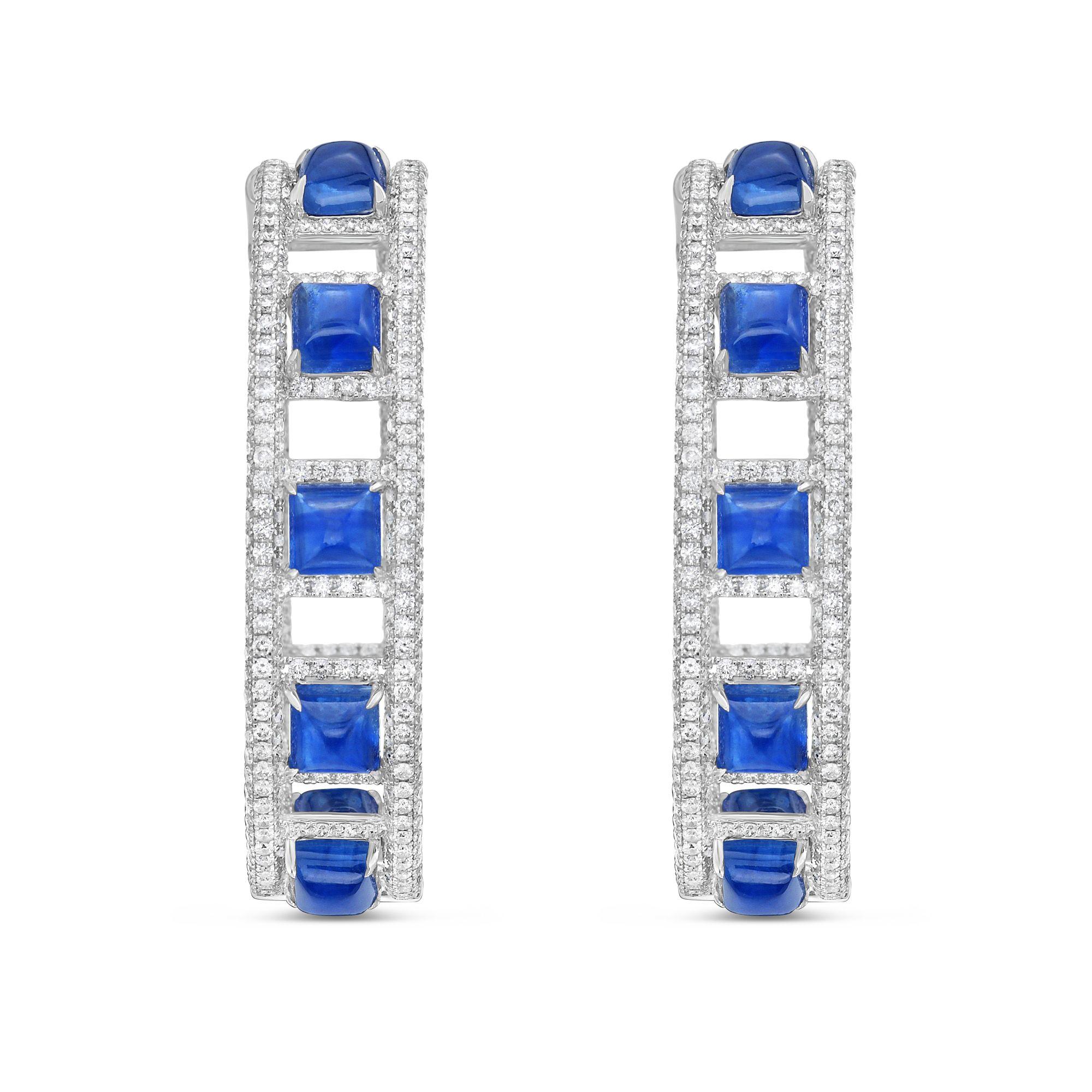 Diana M 20,90cts Zaffiro blu e 7,24cts Cerchi di diamanti In condizioni Nuovo in vendita a New York, NY