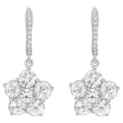 Diana M 5.55cts Sapphire & 0.13cts Diamond Drop Earrings