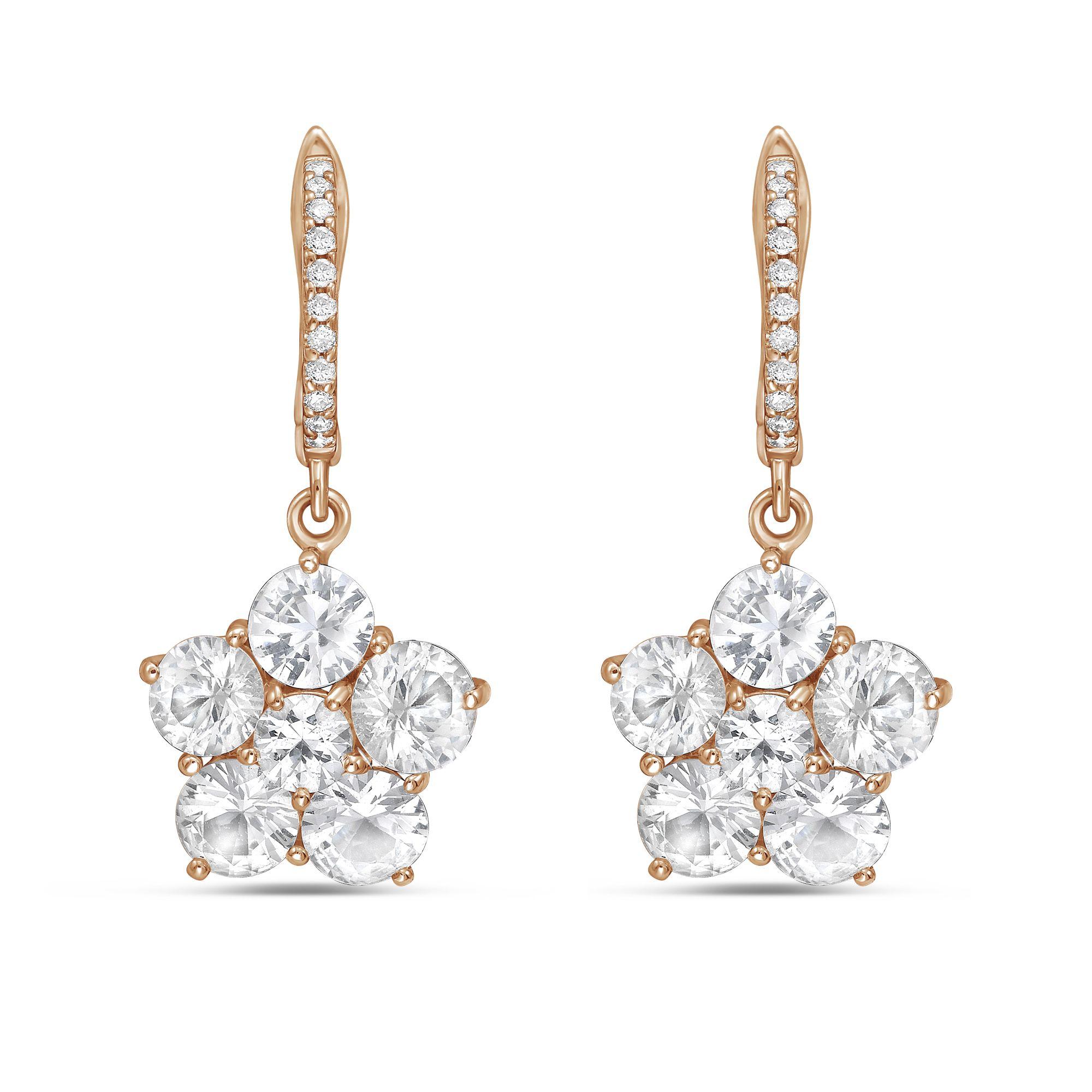 Diana M 5,55cts Zaffiro e 0,13cts Diamante Orecchini a goccia in vendita 1