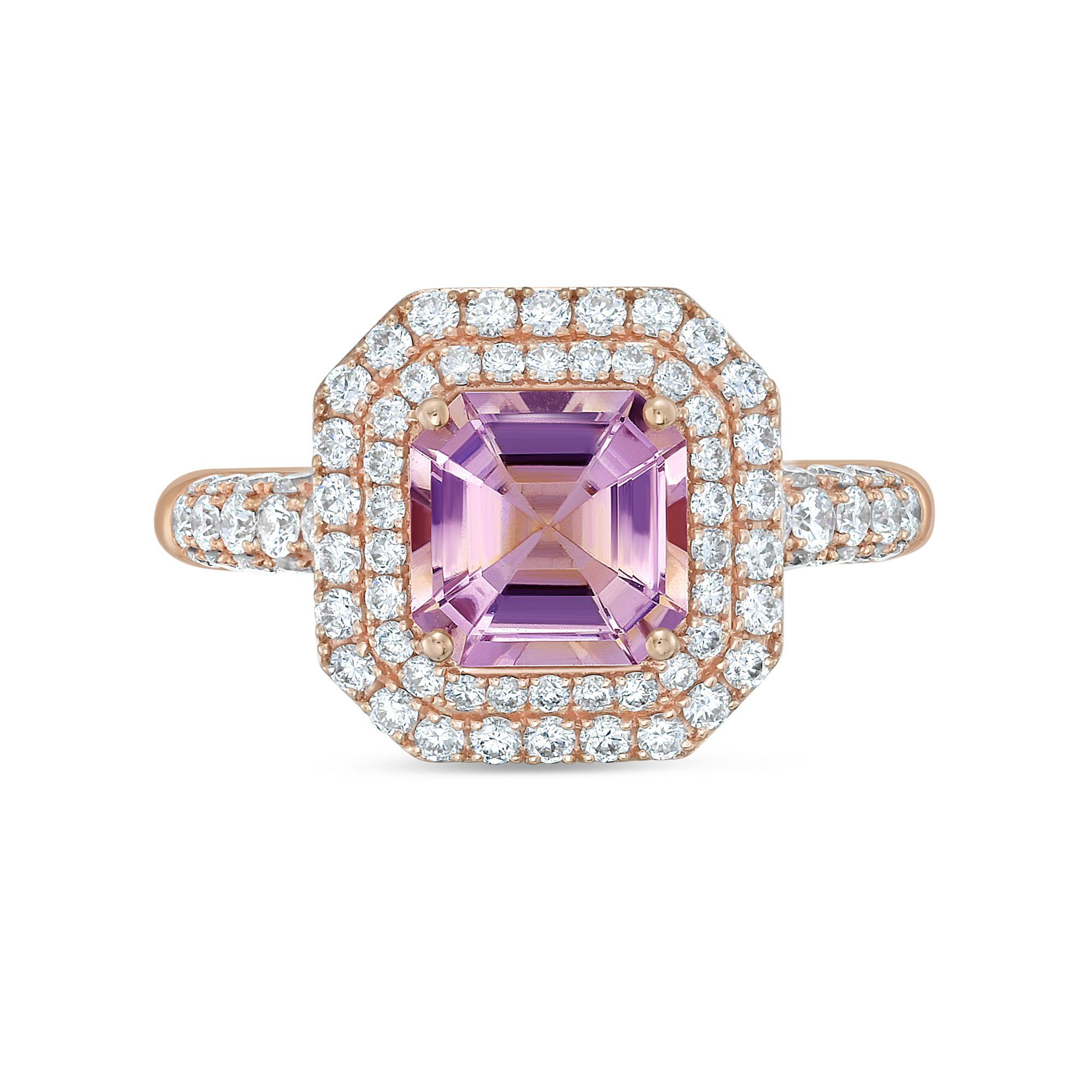 Diana M 1,40cts Turmalin & 0,76cts Diamant Ring in 18kt Gold für Damen oder Herren im Angebot