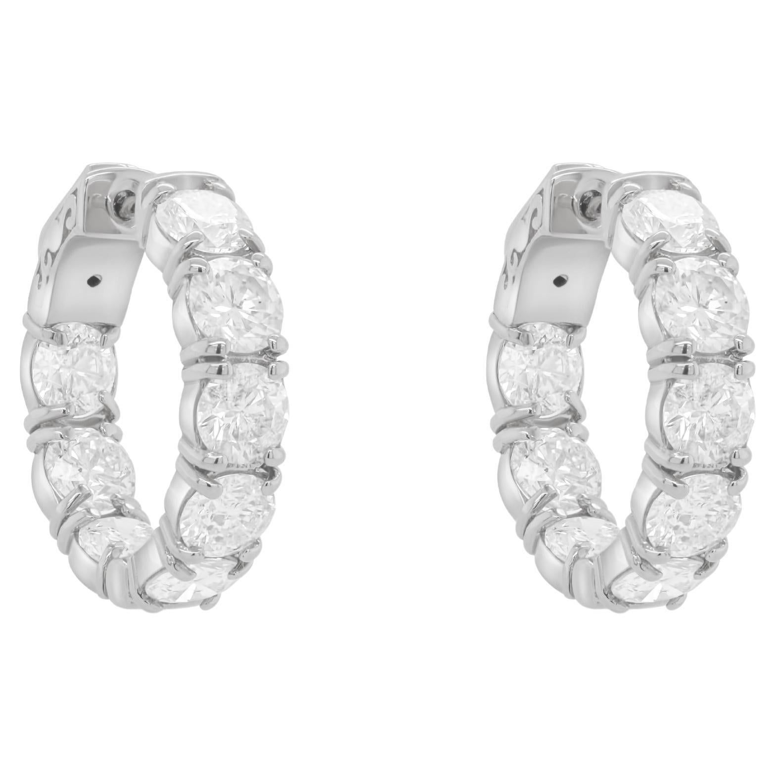 Diana M. Custom 8.15 kt. Diamant-Reifenohrringe 18K Weißgold
