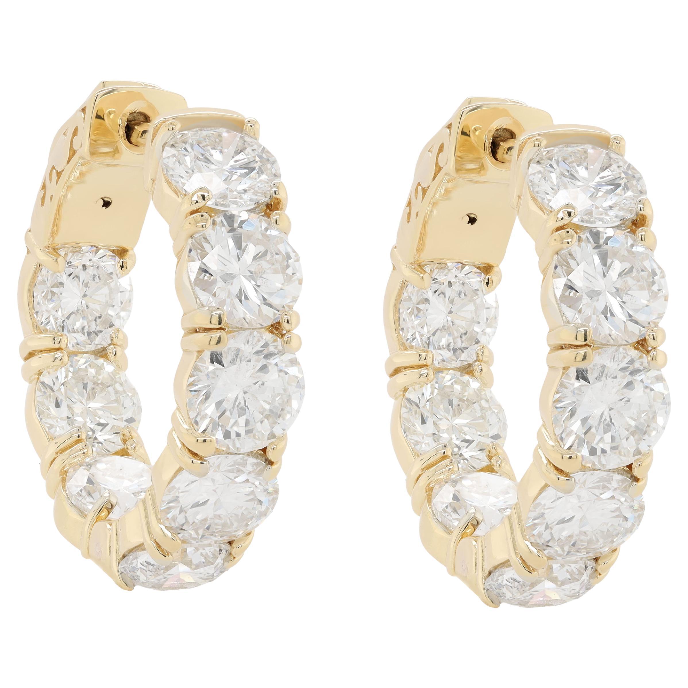A&M. Custom 8.05 Cts. Créoles - Diamant en vente