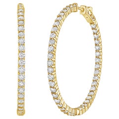 Diana M. Custom 5.00 kt. Diamant-Reifenohrringe 14K Gelbgold