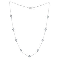 Diana M. Custom 2.10 Cts. Diamonds-By-The-Yard Necklace 14K White Gold