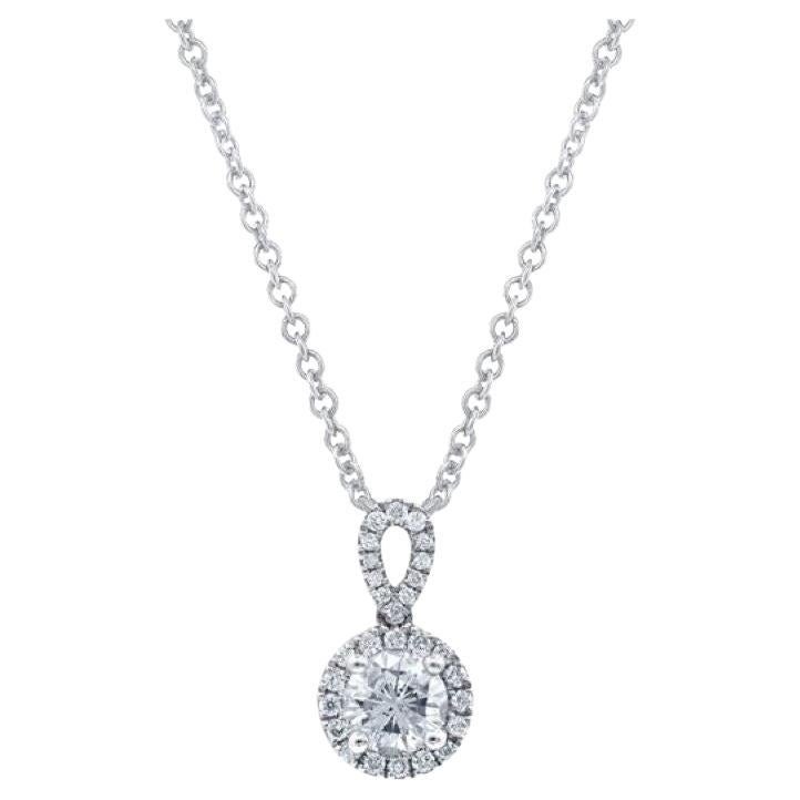 Diana M. Ciondolo personalizzato con diamante in oro bianco 18K