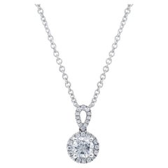 Diana M. Ciondolo personalizzato con diamante in oro bianco 18K