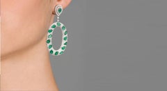 Diamond and Emerald Drop Earrings
