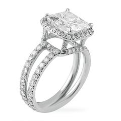 GIA Certified 3.00 Carat Princess Cut Diamond Platinum Engagement Ring