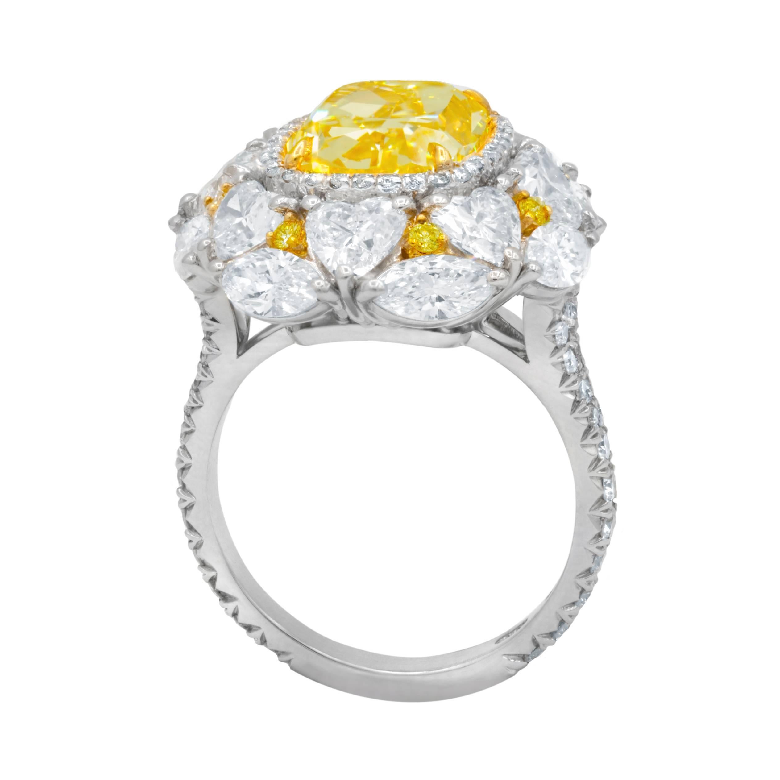 8 carat canary diamond ring