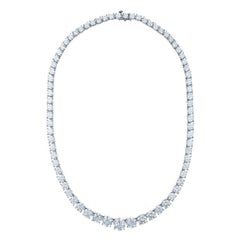 GIA-zertifizierte 49.00 Karat Diamant-Tennis-Halskette