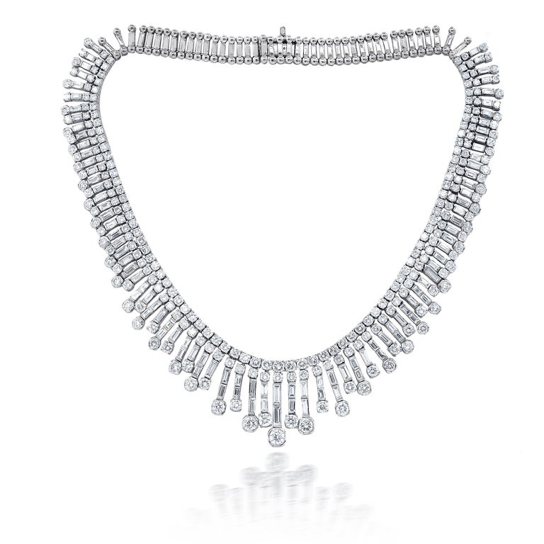 MultiStrand Platinum 30.00 Carat Diamond Necklace at 1stDibs multi