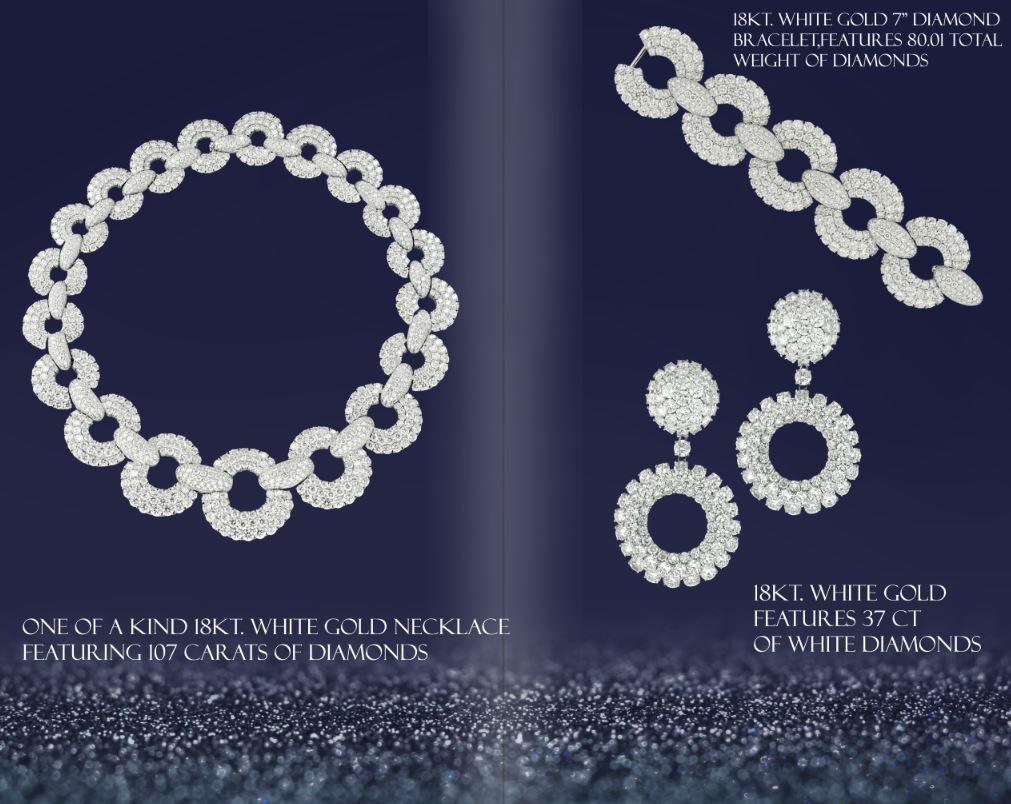 Round Cut Multi-Strand Platinum 30.00 Carat Diamond Necklace
